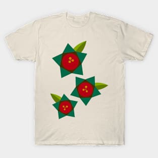 Modern Geometric Flowers T-Shirt